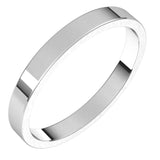 14K White Gold 2.5 mm Flat Band Size 10
