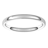14K White Gold 2.5 mm Comfort-Fit European-Style Band Size 4