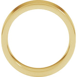14K Yellow Gold 7 mm Comfort-Fit Flat Band Size 13
