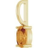 14K Yellow Gold 6x4 mm Natural Citrine Charm/Pendant