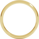 18K Yellow Gold 4 mm Lightweight Comfort-Fit Half Round Band Size 10