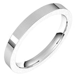 Platinum 2.5 mm Comfort-Fit Flat Band Size 6