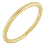 14K Yellow Gold 1.5 mm Comfort-Fit European-Style Band Size 6.5
