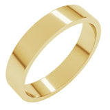 14K Yellow Gold 4 mm Flat Band Size 8
