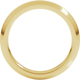 14K Yellow Gold 3 mm Comfort-Fit Half Round Band Size 9