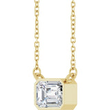 14K Yellow Gold 1 1/8 CT Lab-Grown Diamond 18" Necklace