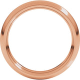 14K Rose Gold 3.5 mm Comfort-Fit Half Round Band Size 10.5