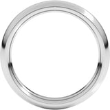 14K White Gold 3.5 mm Comfort-Fit Half Round Band Size 10
