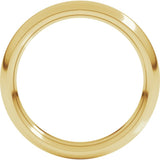 10K Yellow Gold 3.5 mm Comfort-Fit Half Round Band Size 4
