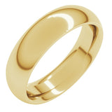 10K Yellow Gold 5.5 mm Comfort-Fit Half Round Band Size 5.5