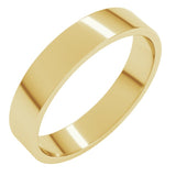 14K Yellow Gold 4.5 mm Flat Band Size 10