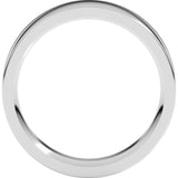 Sterling Silver 5.5 mm Comfort-Fit Flat Band Size 10