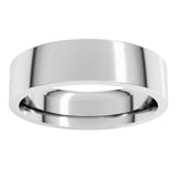 Sterling Silver 5.5 mm Comfort-Fit Flat Band Size 10