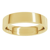 14K Yellow Gold 4.5 mm Comfort-Fit Flat Band Size 12