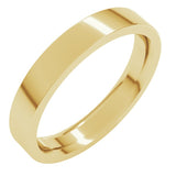 14K Yellow Gold 3.5 mm Comfort-Fit Flat Band Size 5