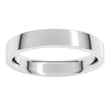 10K White Gold 3.5 mm Comfort-Fit Flat Band Size 7