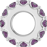14K White Gold Lab-Grown Alexandrite Spacer Charm/Pendant
