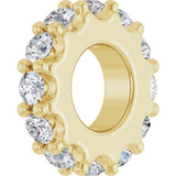 14K Yellow Gold 1/3 CTW Natural Diamond Spacer Charm/Pendant