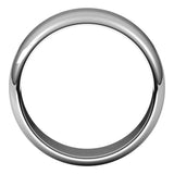 14K White Gold 8 mm Half Round Band Size 9.5