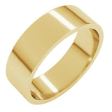14K Yellow Gold 6 mm Flat Band Size 7.5