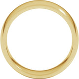 14K Yellow Gold 8 mm Lightweight Comfort-Fit Half Round Band Size 9.5