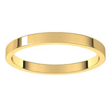 10K Yellow Gold 2 mm Flat Band Size 11