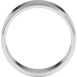 Platinum 7 mm Stepped-Edge Flat Band Size 11