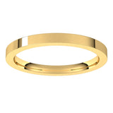 14K Yellow Gold 2 mm Comfort-Fit Flat Band Size 9