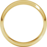 10K Yellow Gold 6 mm Half Round Band Size 11