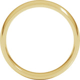 14K Yellow Gold 5.5 mm Lightweight Comfort-Fit Half Round Band Size 10