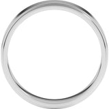 Platinum 5 mm Stepped-Edge Flat Band Size 8