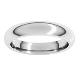 Platinum 4 mm Comfort-Fit Half Round Band Size 7.5