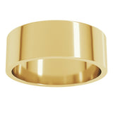 18K Yellow Gold 7 mm Flat Band Size 9.5