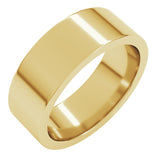14K Yellow Gold 7 mm Comfort-Fit Flat Band Size 7