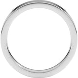 14K White Gold 4 mm Comfort-Fit Flat Band Size 8