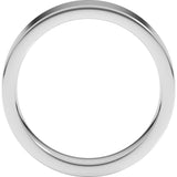 14K White Gold 5 mm Comfort-Fit Flat Band Size 6.5