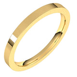 18K Yellow Gold 2 mm Comfort-Fit Flat Band Size 5.5