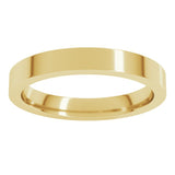 18K Yellow Gold 3 mm Comfort-Fit Flat Band Size 7