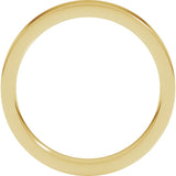 18K Yellow Gold 3 mm Comfort-Fit Flat Band Size 6.5