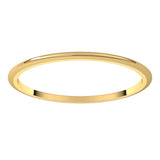 10K Yellow Gold 1 mm Half Round Band Size 9.5