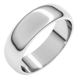 Sterling Silver 6 mm Half Round Band Size 14