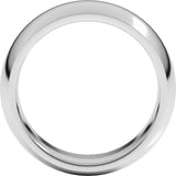 Sterling Silver 8 mm Comfort-Fit Half Round Band Size 8