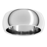 Sterling Silver 8 mm Comfort-Fit Half Round Band Size 8.5