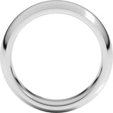 Sterling Silver 7 mm Comfort-Fit Half Round Band Size 10