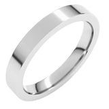 Sterling Silver 3 mm Comfort-Fit Flat Band Size 7