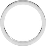 Sterling Silver 3 mm Comfort-Fit Flat Band Size 7