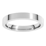 Sterling Silver 3 mm Comfort-Fit Flat Band Size 7