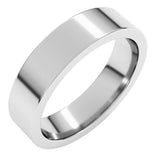Sterling Silver 5 mm Comfort-Fit Flat Band Size 10.5