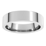 Sterling Silver 5 mm Comfort-Fit Flat Band Size 10.5