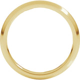 14K Yellow Gold 2.5 mm Comfort-Fit Half Round Band Size 8